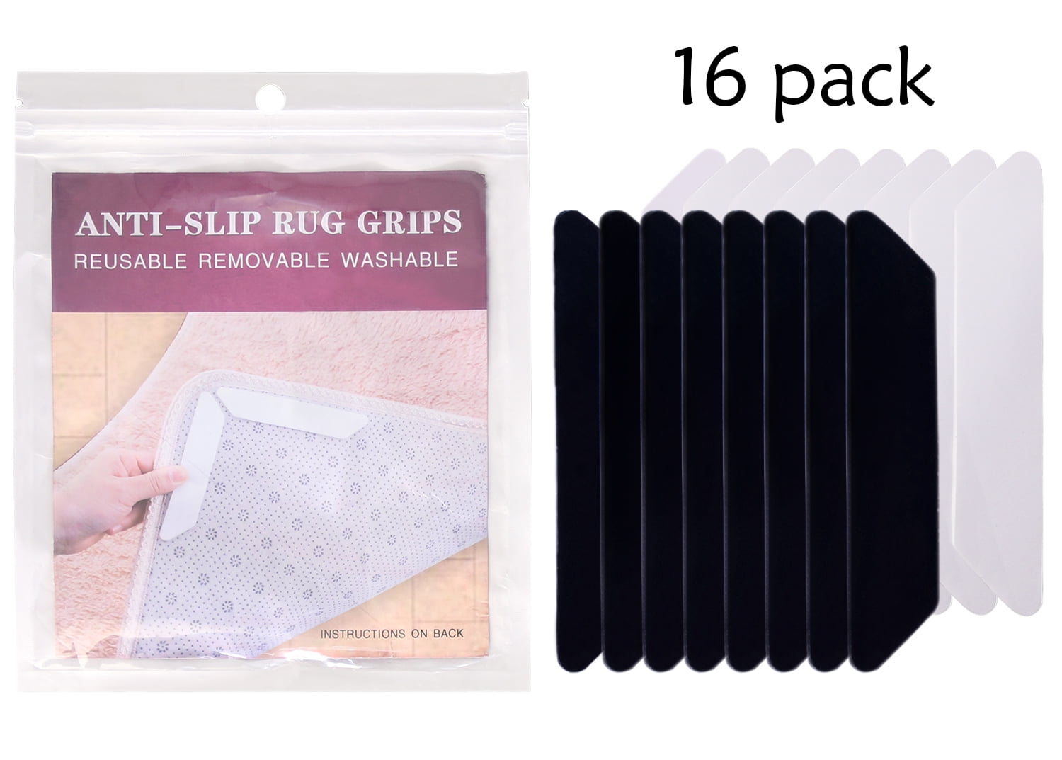 Thick Keep Rugs from Slipping Rug Gripper Pads 24 Pcs  Anti Curling & Anti Slip 