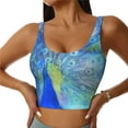 thumbnail image 1 of Balery Peacock Sujetadores deportivos con espalda cruzada para mujer, acolchados, sin costuras, de alto impacto, ideales para yoga, gimnasio, entrenamiento y fitness.-, 1 of 8