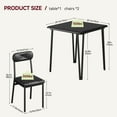 thumbnail image 2 of 2024 New 3-Piece Dining Set Modern Dining Table Set, Space Saving Wood Modern Dinette with Upholstered Chairs, Modern Industrial STYL for Small Places, Apartment, Narrow Kitchen, 2 of 9