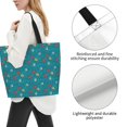 thumbnail image 3 of Bingfone Canvas Tote Bag for Women with Inner Pocket Aesthetic Cute Shopping Tote Bags Reusable Grocery Bags- Funny Cat Blue, 3 of 8