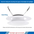 thumbnail image 3 of shiyou-Goof Rings Inner Diameter 4.13", Outer Diameter 5.91", 4 Pcs Metal Goof Rings Cover Recessed Light Trim for Ceiling Wall Fixtures Can Lighting Down Light LED, Matte Finish White, 3 of 4