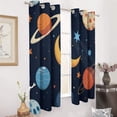 thumbnail image 3 of Cosmic Planets Night Sky 2 Panels Curtains for Bedroom Living Room Drapes Kitchen Window Curtain Home Decor, 3 of 6