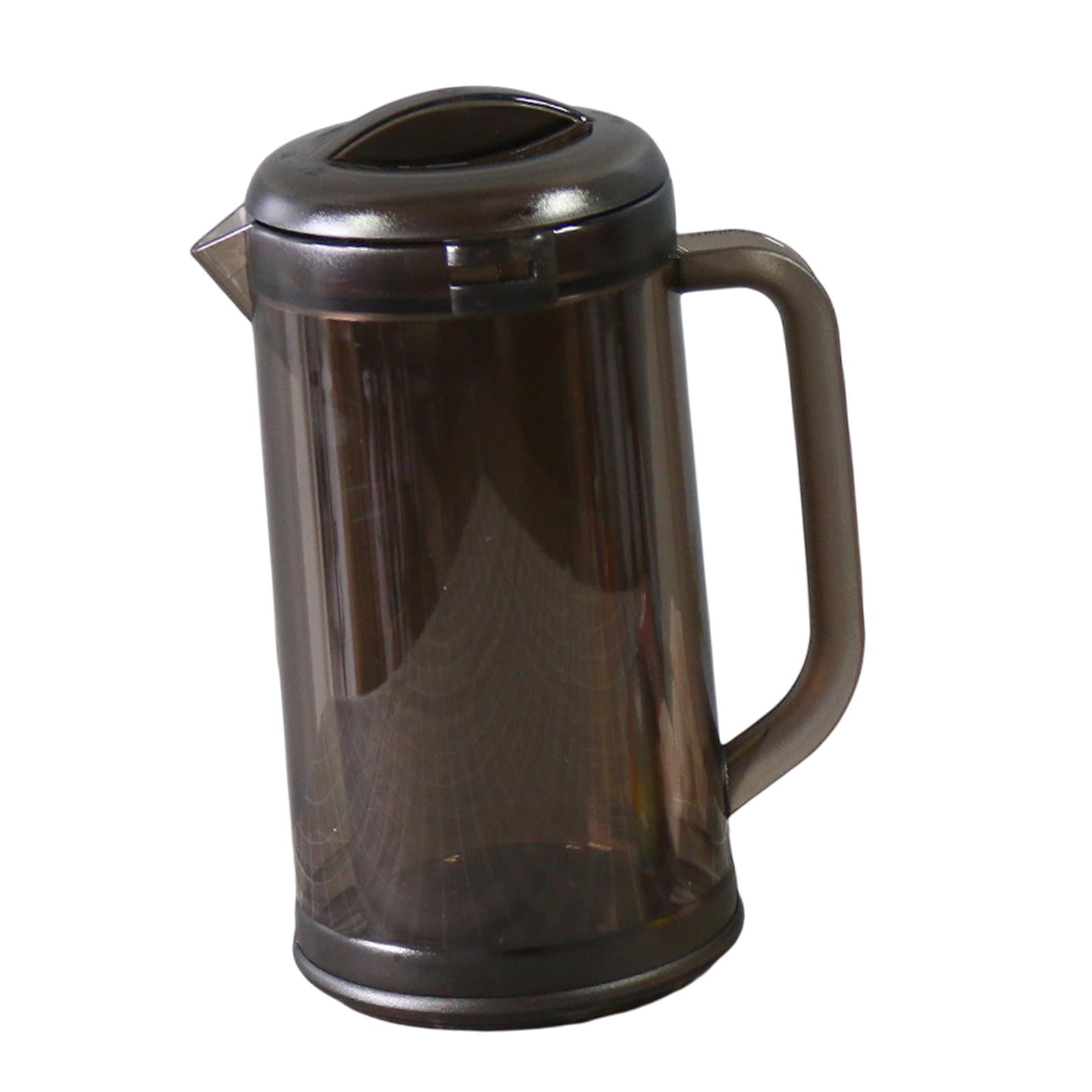 Fiocias Water Jug Fridge Jug Pitcher with Handle Shatterproof Drink Dispenser Teapot for Dark Brown
