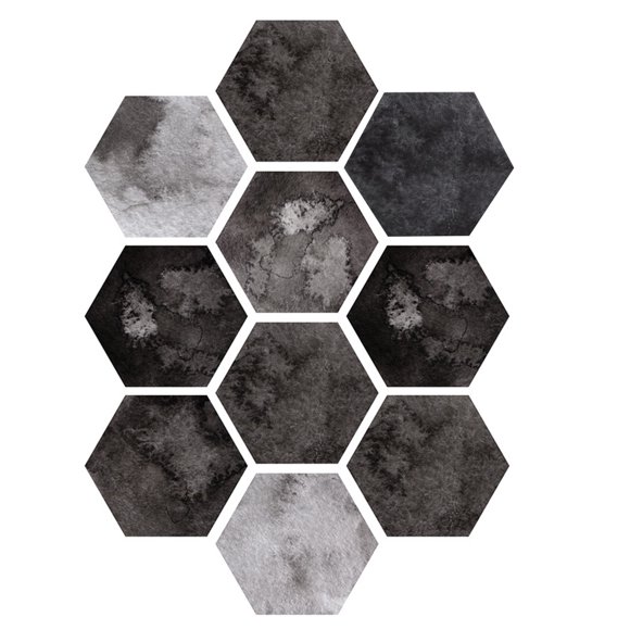 10-Pack Of Simulated Three-Dimensional Unique Pattern Self-Adhesive Tile Decoration Self-Adhesive Tile Floor Stickers for Wall Living Room Kitchen Bathroom Waterproof And Anti-Slip