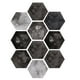 thumbnail image 3 of Etiqueta engomada del azulejo, 10 piezas de simulación hexagonal única decoración del hogar etiqueta engomada del piso impulsada por el rendimiento, 3 of 8