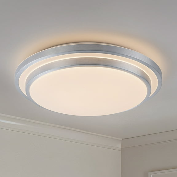 C Cattleya 13.77" Modern Dimmable LED Flush Mount Ceiling Light (3000K/4000K/5000K)