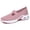Pink, variant on Rokment Womens Air Cushion Orthopedic Slip on Nursing Walking Shoes Spring Fall Knit Hollow out Non Slip Work Loafers Comfortable Arch Support Driving Tennis Sneakers Black Size 6