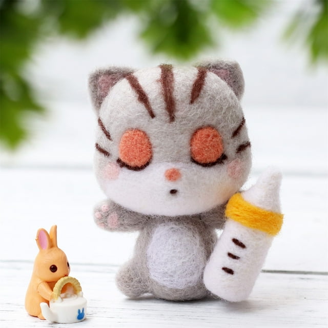 Daisyyozoid Wholesale Cute Animal Pattern Handmade DIY Poke Wool Felts Material Production Package