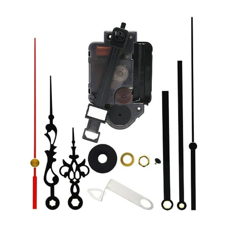 

Pendulum Clock Movement with Hands Quiet Motor Fittings Parts Accessories Long Shaft Tool Second Hands Making Non Ticking for Repair Replace StyleA