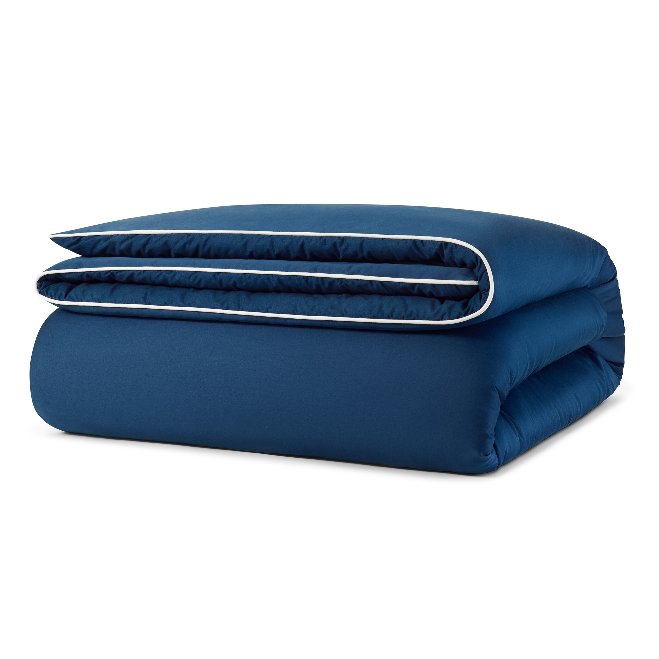 Wamsutta 1846 Cotton Tencel 3-Piece Titan Blue Solid Comforter Set, King