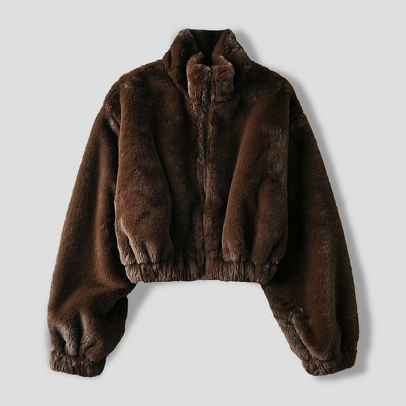 Women's Autumn And Winter Solid Color Short Loose Zip Up Jacket Cardigan Outerwear Women Warm down Scrub Vests for Women Warm up Jacket Women Womens Zippe Wool Jacket Sweater Jacket for Women Vest
