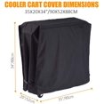 thumbnail image 3 of Housse de Chariot de Refroidissement s'Adapte à 80 Pintes Glacière de Patio Couverture de Glacière de Fête Imperméable Anti-Poussière Résistant aux UV Noir Protecteur s'Adapte Universellement à un Chariot de Boissons de 80 Pintes, 3 of 3