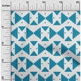 thumbnail image 2 of oneOone Georgette Viscose Teal Blue Fabric Geometric Fabric For Sewing Printed Craft Fabric By The Yard 42 Inch Wide, 2 of 4