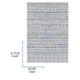 thumbnail image 4 of Livabliss Outdoor Rugs, 4x6 Eagean Global Blue Area Rug for Patio, Porch, Deck, Backyard, Waterproof Indoor Outdoor Carpet (4'3" x 5'11"), 4 of 9