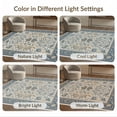 thumbnail image 7 of ODIKA 3'x5' Ivory Floral Washable Area Rug Intricate Botanical Motifs With Classic Artistic Style Non-Slip, Flatweave, Easy Care for Hallway, Laundry Room, 7 of 7