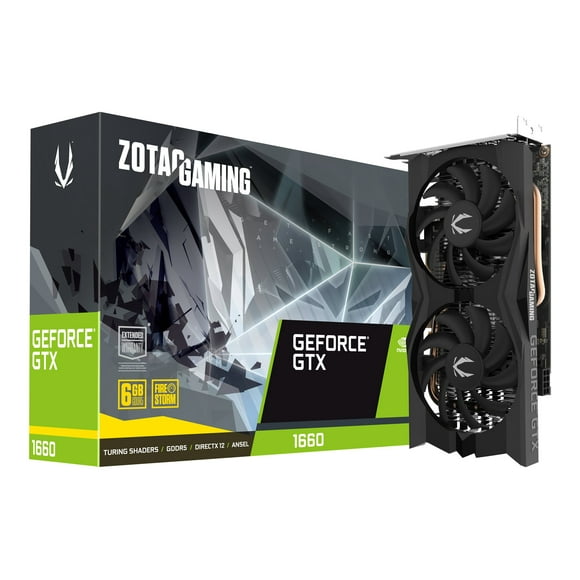 ZOTAC GAMING GeForce GTX 1660 Twin Fan - Graphics card - GF GTX 1660 - 6 GB GDDR5 - PCIe 3.0 x16 - HDMI, 3 x DisplayPort