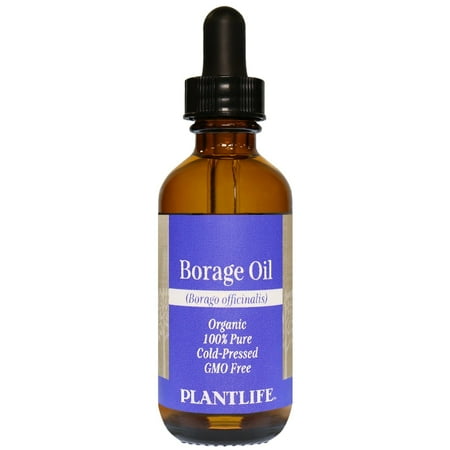 Plantlife Borage Seed Carrier Oil – Cold Pressed Non-GMO and Gluten Free Carrier Oils – for Skin Hair and Personal Care – 2 oz