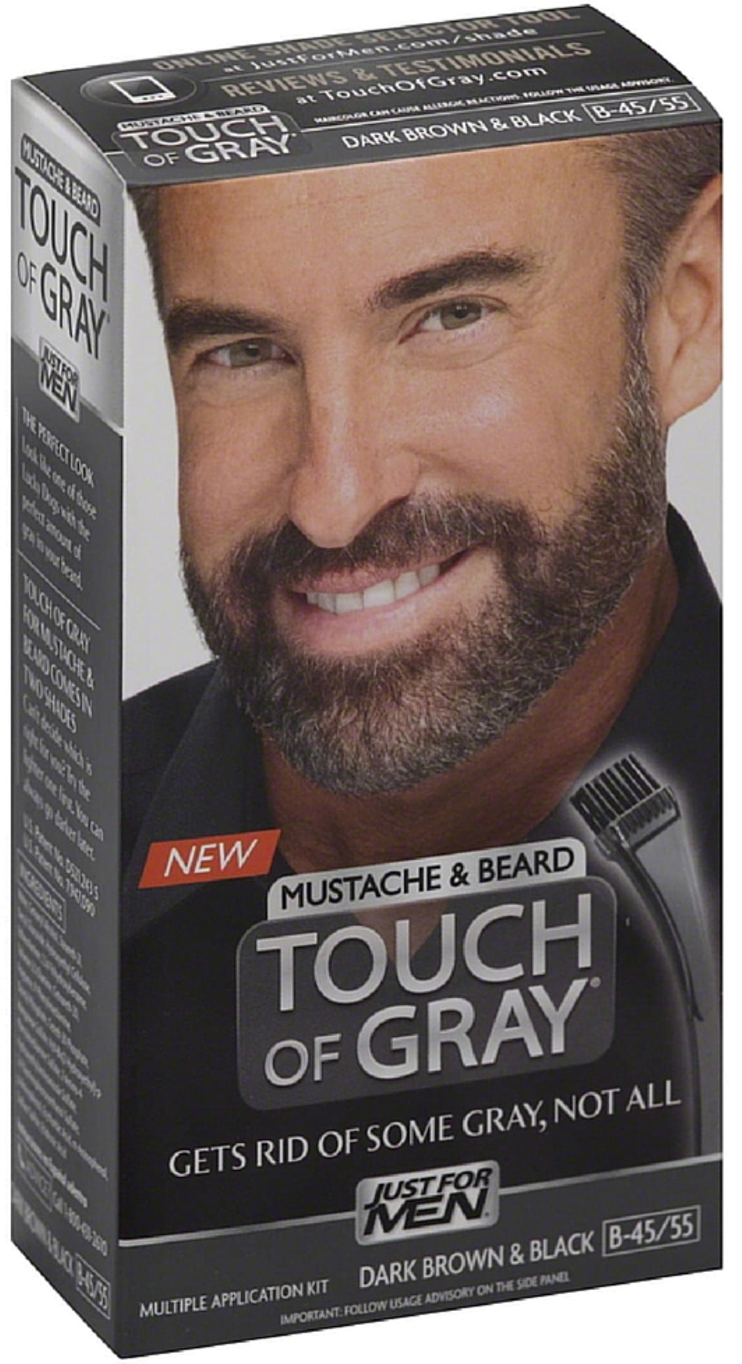 Just For Men Touch Of Gray Mustache Beard Hair Treatment Dark Just For Men Touch Of Gray Mustache Beard Hair Treatment Dark Brown Black 1 Ea Pack 3