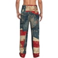 thumbnail image 7 of Salouo Vintage American Flag Elephant Print Pajama Pants for Men, Lounge Pants Elastic Waistband Casual Men's sleepwear Loungewear Sleep Pajama Pant -Large, 7 of 7