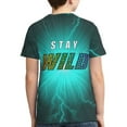 thumbnail image 5 of Ben Azelart Stay Wild Kids T-Shirt 3d Printed Graphic T-Shirts Boys And Girls Short Sleeve Shirts For Youth Kids X-Small, 5 of 7