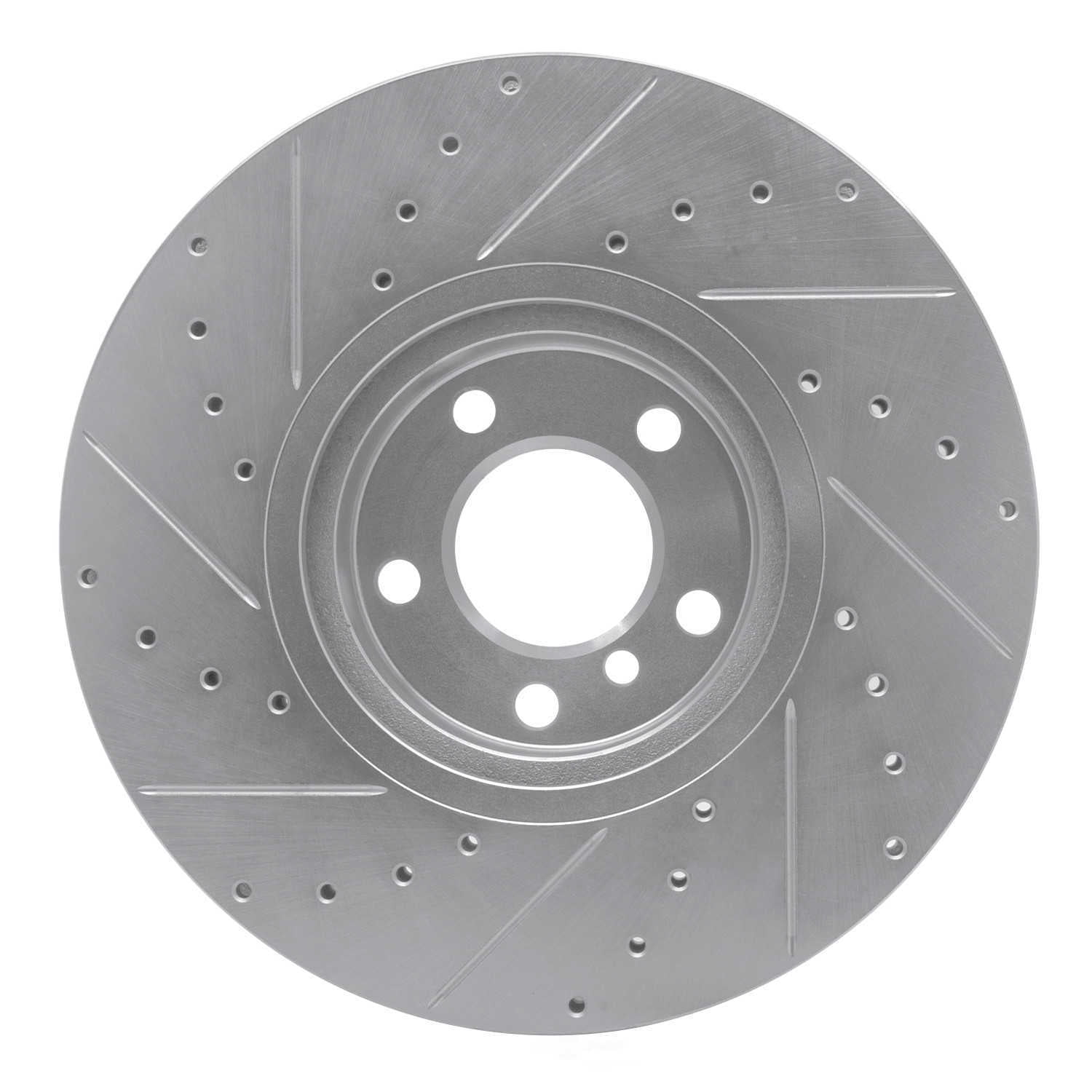 Dynamic Friction Company 631-31142R DFC Brake Rotor - Drilled And Slotted - Silver