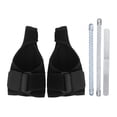 thumbnail image 1 of 1 par de protectores de dedos para lesiones del pulgar, daños en la vaina, placa de acero de compresión, equipo de protección fijo para bádminton, baloncesto, deportes, negro, 1 of 10