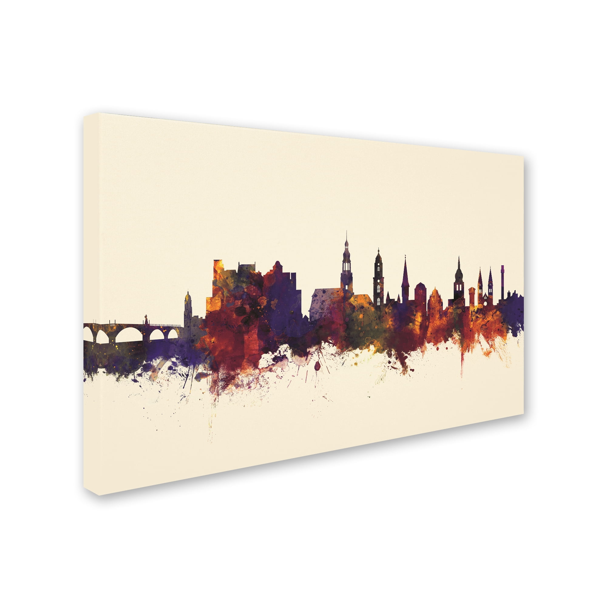 Trademark Fine Art 'Heidelberg Germany Skyline V' Canvas Art by Michael Tompsett