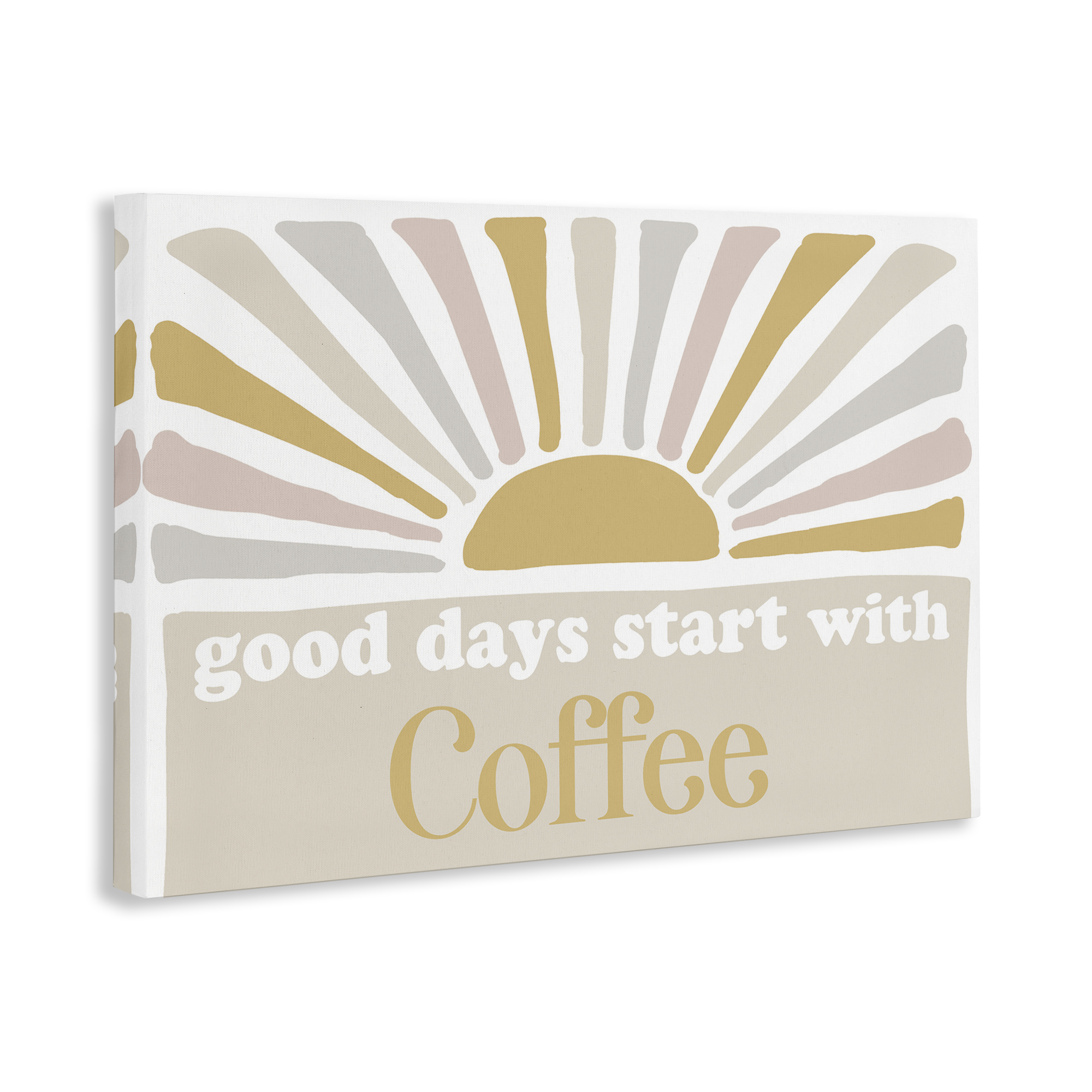Stupell Industries Good Days Coffee Landscape Painting Gallery Wrapped Canvas Art Print Wall Art, 45 x 30