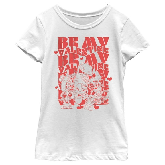Girl's Rocko's Modern Life Be My Valentine  Graphic Tee White X Large