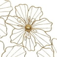 thumbnail image 5 of DecMode Gold Metal Floral Wire Foiled Home Wall Decor with Scroll Accents, 43" x 2" x 21", 5 of 13