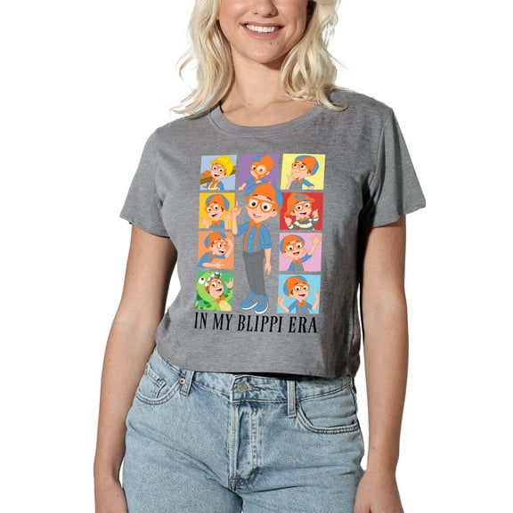 Blippi In My Blippi Era Women's Crop Top T-Shirt, Athletic Heather, Medium