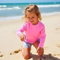 thumbnail image 3 of INGEAR Girls Long Sleeve Rash Guard Swim Shirt, UPF 50+ Pink, XS, 3 of 7