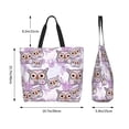thumbnail image 6 of Fuzoiu Owl And Floral Print Tote Bags for Women,Shoulder Bag, Gym Tote,Top Handle Ladies Shoulder Bags for Work Beach Travel and Shopping Grocery, 6 of 9