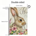 thumbnail image 3 of PHYHOO  Happy Easter Garden Flag Double Sided Outside, Floral Rabbit Pascha Yard Outdoor Decoration White, 3 of 6