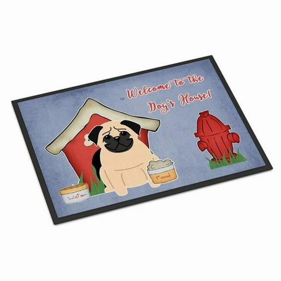 Dog House Collection Pug Fawn Door Mat