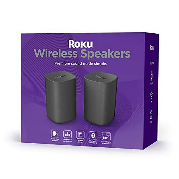 Altavoces inalámbricos Roku (para Roku Streambars o Roku TV), negro, 2 unidades (paquete de 1)