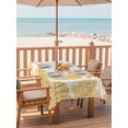 thumbnail image 2 of Outdoor Tablecloth with Umbrella Hole for Patio/Picnic/Party/Camping, Yellow Coastal Waterproof Table Cloth Rectangle Table Cover Washable, Nautical Coral Shell Conch Starfish Summer (52"x 70"), 2 of 9
