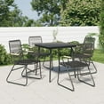 thumbnail image 1 of vidaXL 5 Piece Garden Dining Set Black PVC Rattan, 1 of 5
