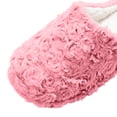 thumbnail image 7 of Qingpeng Womens Closed Toe Open Heel Plush Mule Slippers Cozy Soft Indoor House Shoes with 3D Rosette Pattern for Winter Warm, 7 of 7
