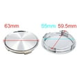 thumbnail image 4 of Unique Bargains 4 Pcs 63mm Dia 4 Clips Wheel Tyre Center Hub Caps Protector Silver Tone for Cars, 4 of 4