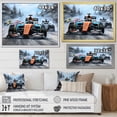 thumbnail image 4 of Designart "Formula Car Race Tracks in Orange and Blue" Architecture Framed Wall Art - Modern Orange Race Tracks Entryway Framed Wall Art Print, 4 of 6