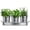 Galvanized Steel, variant on Plexon Herb Planter Indoor Garden Set of 3 with Tray, Metal Herb Pots for Indoor Plants, Round Kitchen Garden Kit Ideal for Windowsill Planter or Countertop, Off-White Powder Coated