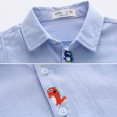 thumbnail image 4 of Baywell Little Big Boys Girls Shirt Long Sleeve Lapel Button Up Dress Shirts, 4 of 5