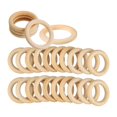 thumbnail image 3 of 50 Pcs Natural Wood Rings 70mm Unfinished Macrame Wooden Ring Wood Circles for DIY Craft Ring Pendant Jewelry Making, 3 of 5