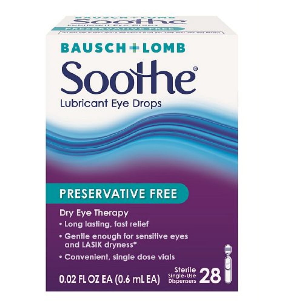 Bausch & Lomb Soothe Lubricant Eye Drops SingleUse Dispensers 28 Each