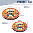 thumbnail image 2 of Electric Stove Burner Covers, Set of 4, Round Burner Cover,8 and 10 Inch,Chef Cartoon Character Holding Cooking Utensils, 2 of 4