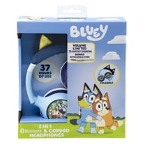 Ekids, Bluey, Bluetooth Headphones with Cord Option, Children Ages 6 and up, Over-Ear Headphones