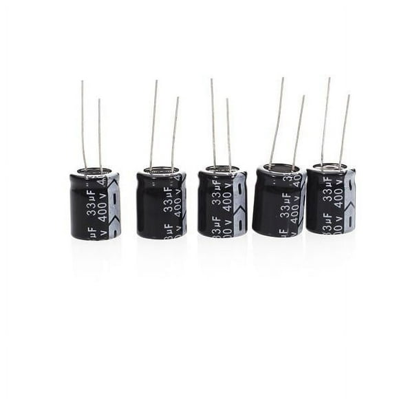 LOVIVER 5x Aluminum Electrolytic Capacitor 33UF 400V Capacitors Motor Capacitor