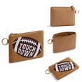 thumbnail image 3 of Beaded Coin Purse for Women, Handmade Small Change Purse Wallet with Zipper Football Game Day Football Outfits Accessories Gifts (Brown), 3 of 6