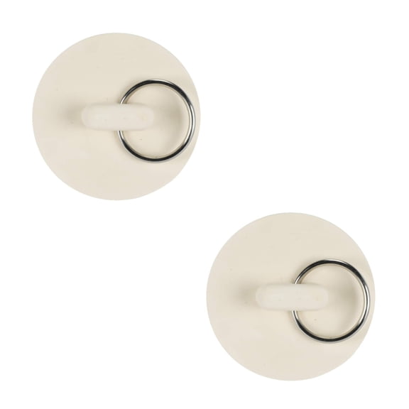 4Pcs Rubber Drain Stopper Fits 1 5/8 Inch to 1 3/4 Inch Bathtub Drain Plug with Hanging Ring Bathtub Stopper Plug for Kitchen and Bathroom White Bathroom Products Happy 2026!